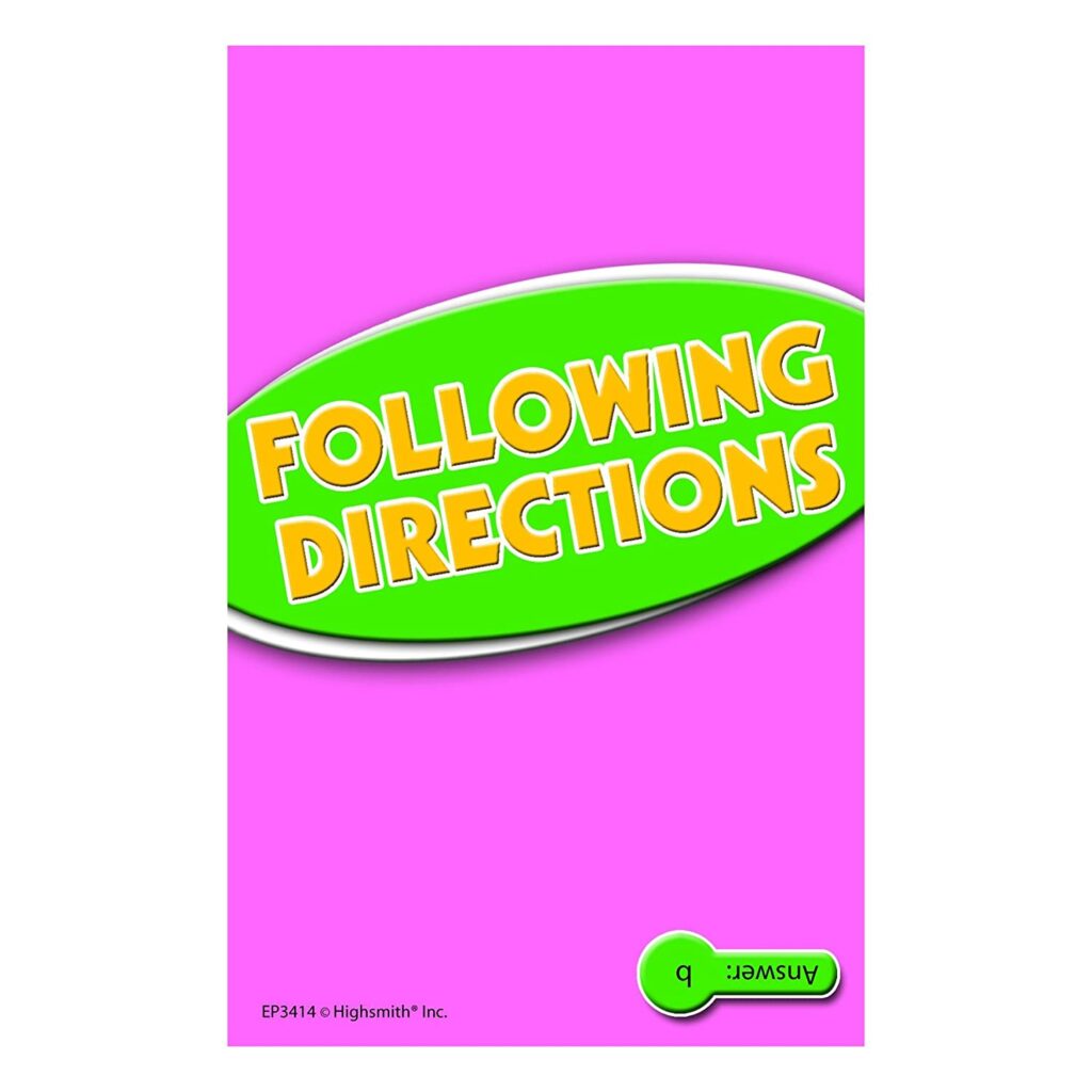 Following Directions Cards