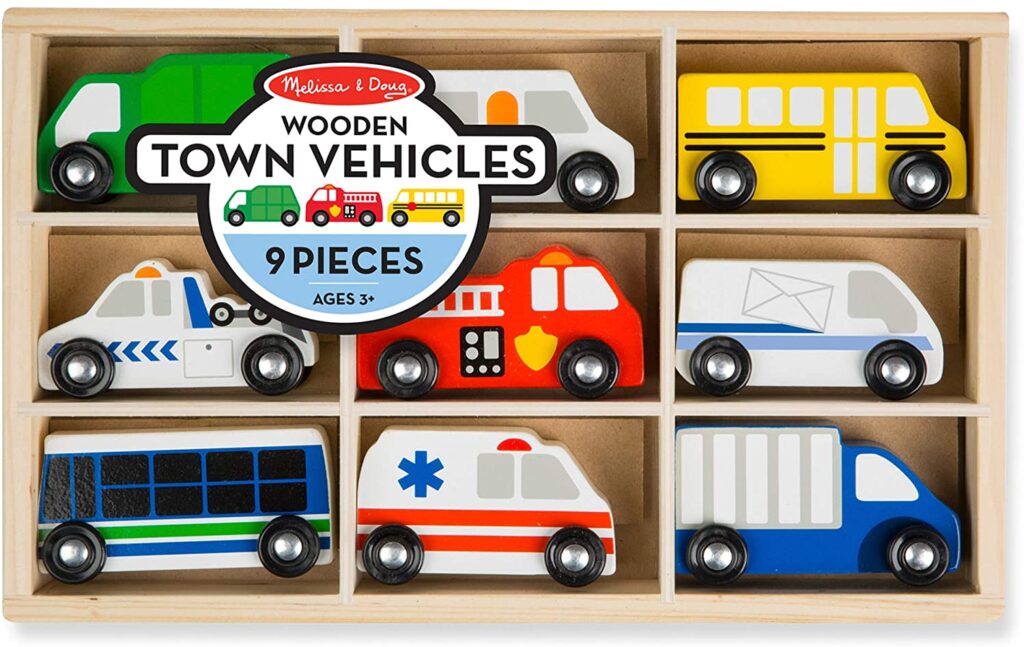 Wooden Town Vehicles Set