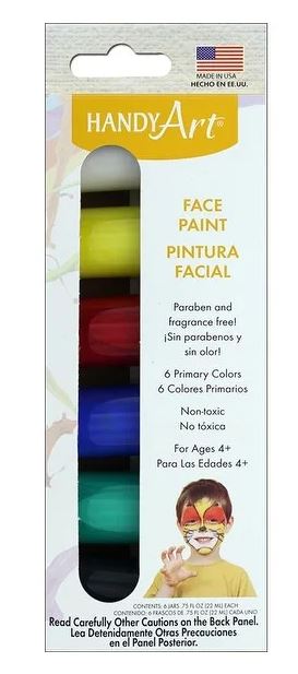 Face Paint – 6 Primary Colours – The Teacher's Trunk