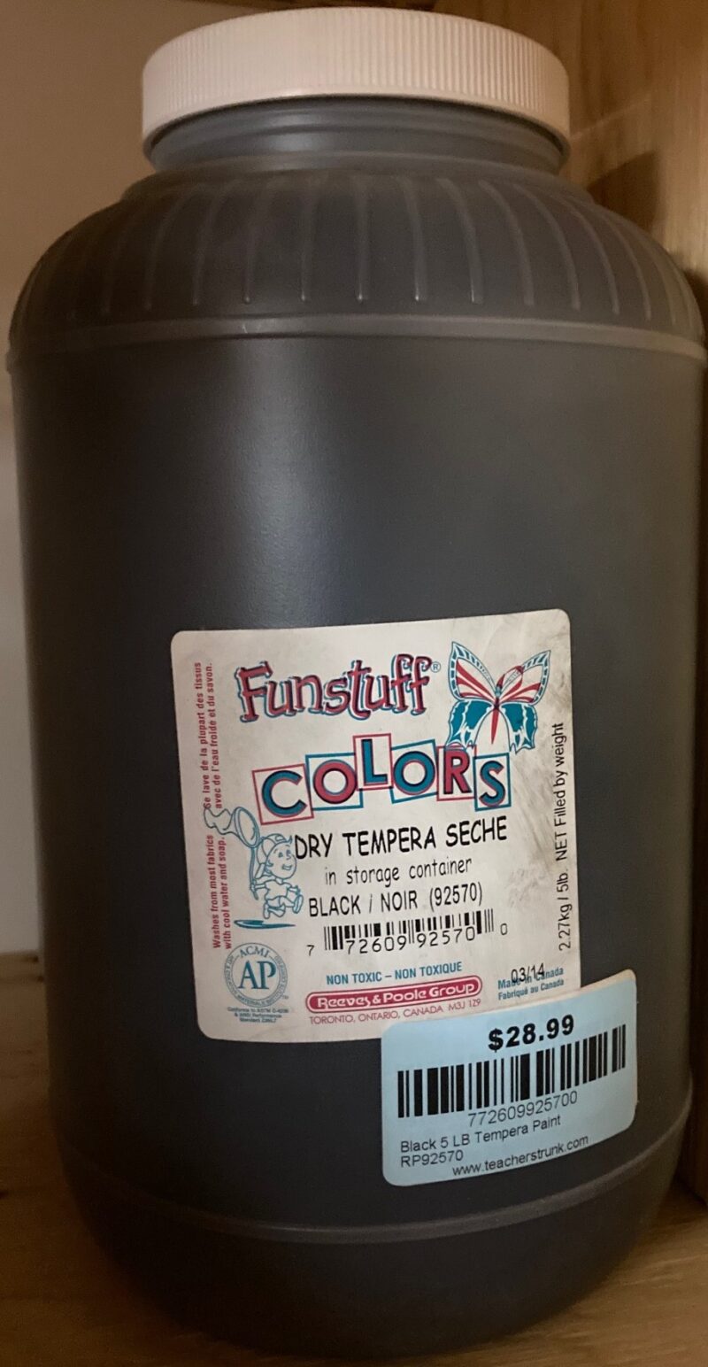 Black 5 lb Tempera Paint