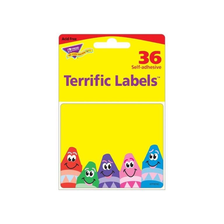 Colorful Crayons Labels