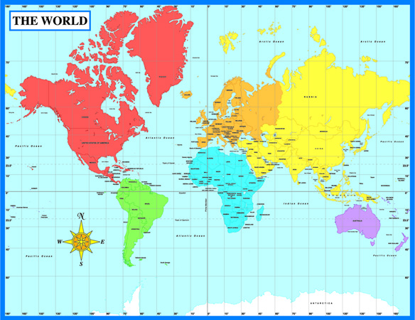 Map Of The World Chart – The Teacher's Trunk