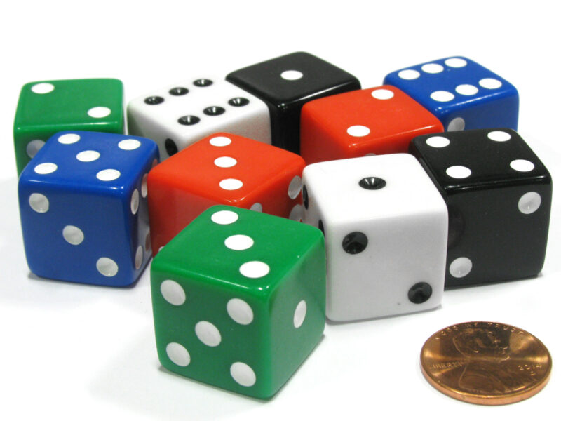 5mm 6 Sided Assorted Dice