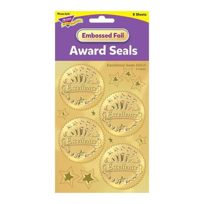 Excellence Seals Gold Stickers The Teachers Trunk