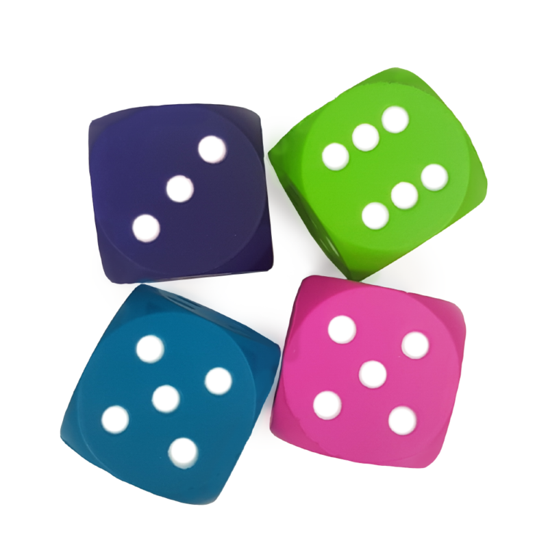 Foam Floor Dice Assorted Colors